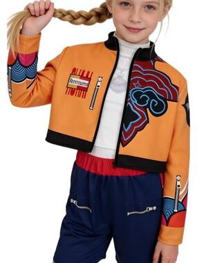 NEW KPop Demon Hunters Costume Girls size 12 - 3 pieces - Jacket Shorts & Shirt